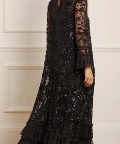 Top 10 ✨ Needle & Thread Holding LTD 👩 Womenswear Celia Long Sleeve Ankle Gown 🔔 18 Needle & Thread Holding LTD Womenswear Celia Long Sleeve Ankle Gown