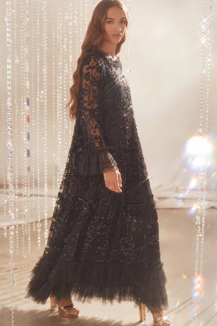 Top 10 ✨ Needle & Thread Holding LTD 👩 Womenswear Celia Long Sleeve Ankle Gown 🔔 11 Needle & Thread Holding LTD Womenswear Celia Long Sleeve Ankle Gown