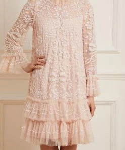 Needle & Thread Holding LTD Womenswear Celia Long Sleeve Mini Dress