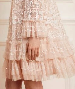 Needle & Thread Holding LTD Womenswear Celia Long Sleeve Mini Dress