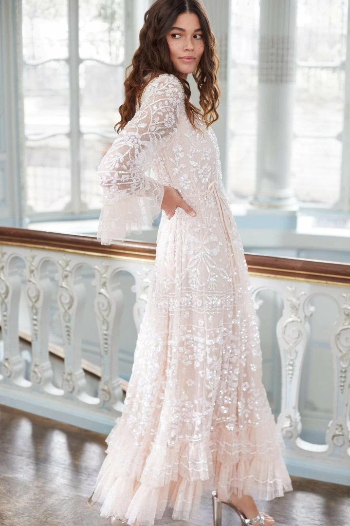 Top 10 🔥 Needle & Thread Holding LTD Celia Long Sleeve Ankle Gown 👩 Womenswear 🔔 12 Needle & Thread Holding LTD Celia Long Sleeve Ankle Gown Womenswear