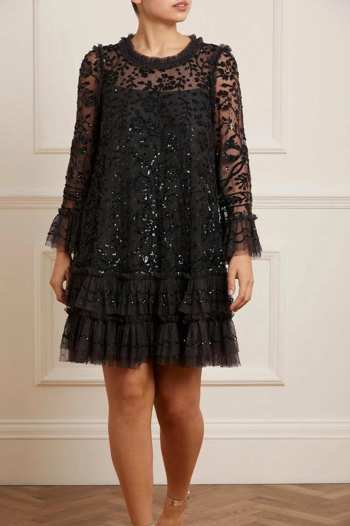 Best deal 🥰 Needle & Thread Holding LTD 👩 Womenswear Celia Long Sleeve Mini 👗 Dress 🎁 3 Needle & Thread Holding LTD Womenswear Celia Long Sleeve Mini Dress