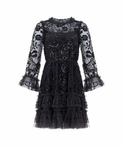 Needle & Thread Holding LTD Womenswear Celia Long Sleeve Mini Dress