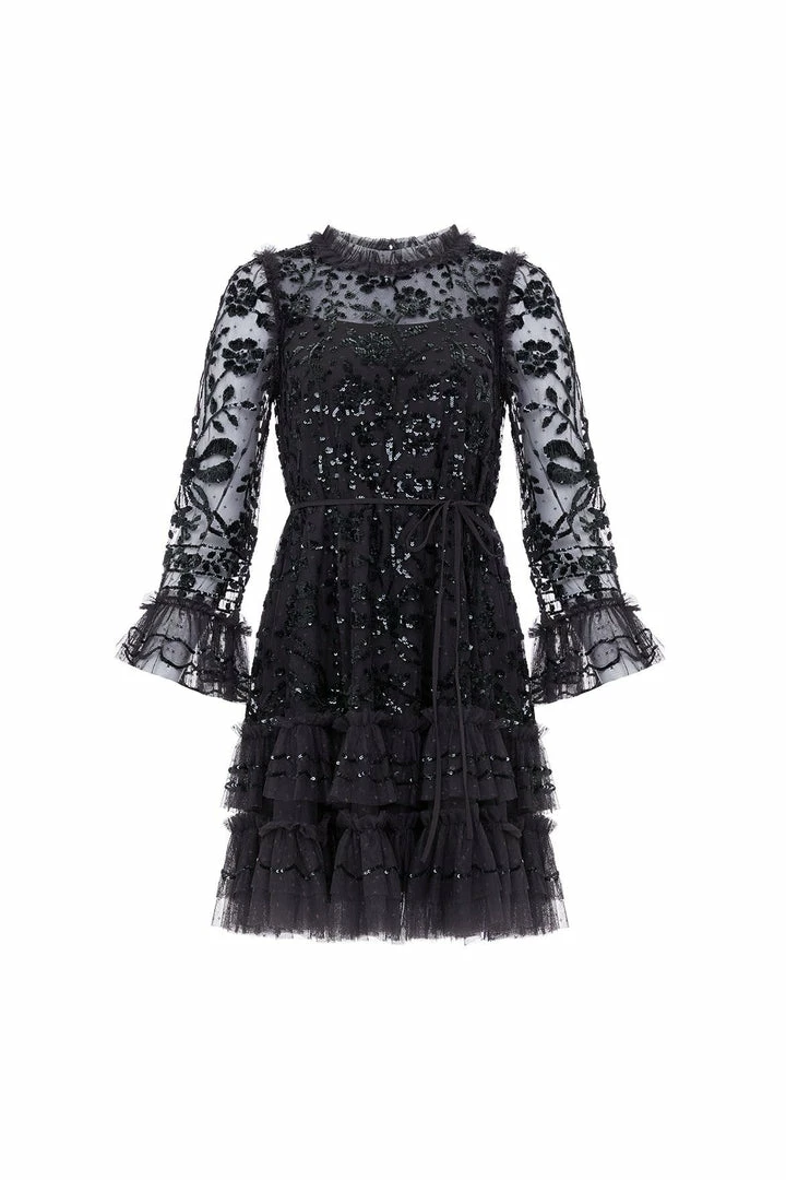 Best deal 🥰 Needle & Thread Holding LTD 👩 Womenswear Celia Long Sleeve Mini 👗 Dress 🎁 4 Needle & Thread Holding LTD Womenswear Celia Long Sleeve Mini Dress