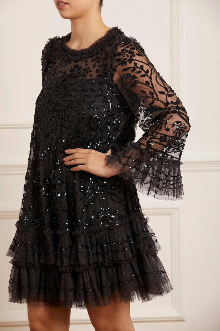 Best deal 🥰 Needle & Thread Holding LTD 👩 Womenswear Celia Long Sleeve Mini 👗 Dress 🎁 5 Needle & Thread Holding LTD Womenswear Celia Long Sleeve Mini Dress