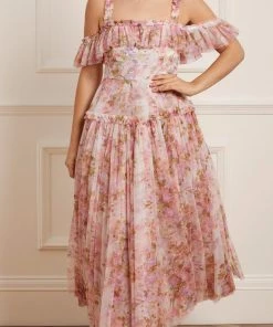 Needle & Thread Holding LTD Darling Meadow Off Shoulder Ankle Gown Summer Dresses