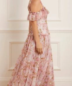 Needle & Thread Holding LTD Darling Meadow Off Shoulder Ankle Gown Summer Dresses