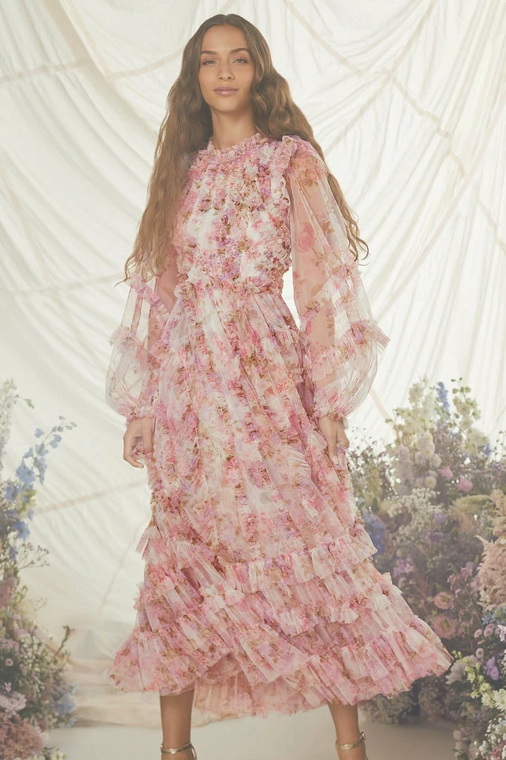 Budget 🔥 Needle & Thread Holding LTD Darling Meadow Ruffle Ballerina 👗 Dress 🔔 11 Needle & Thread Holding LTD Darling Meadow Ruffle Ballerina Dress