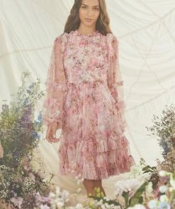 Needle & Thread Holding LTD Darling Meadow Ruffle Mini Dress