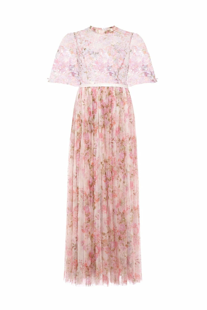 New π Needle & Thread Holding LTD Darling Meadow Sequin Bodice Short Sleeve Ankle Gown π 4 Needle & Thread Holding LTD Darling Meadow Sequin Bodice Short Sleeve Ankle Gown