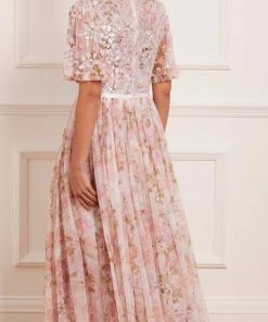 New π Needle & Thread Holding LTD Darling Meadow Sequin Bodice Short Sleeve Ankle Gown π 17 Needle & Thread Holding LTD Darling Meadow Sequin Bodice Short Sleeve Ankle Gown