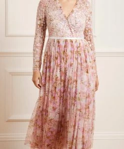 Needle & Thread Holding LTD Womenswear Darling Meadow V-Neck Bodice Ankle Gown