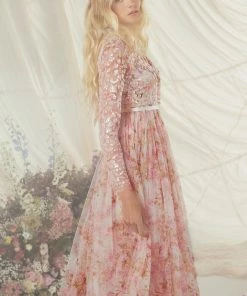 Needle & Thread Holding LTD Womenswear Darling Meadow V-Neck Bodice Ankle Gown