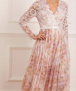 Needle & Thread Holding LTD Darling Meadow V-Neck Bodice Midaxi Dress Womenswear