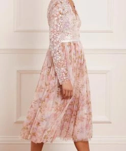 Needle & Thread Holding LTD Darling Meadow V-Neck Bodice Midaxi Dress Womenswear