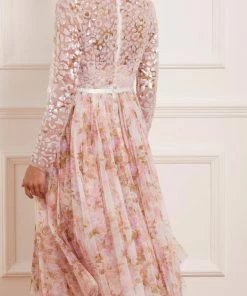 Needle & Thread Holding LTD Darling Meadow V-Neck Bodice Midaxi Dress Womenswear