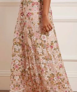 Needle & Thread Holding LTD Enchanted Meadow Sequin V-Neck Gown