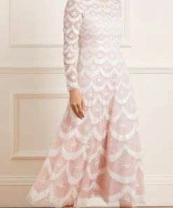 Needle & Thread Holding LTD Fifi Long Sleeve Ankle Gown