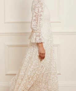 Needle & Thread Holding LTD Womenswear Filigree Lace Sequin Ankle Gown