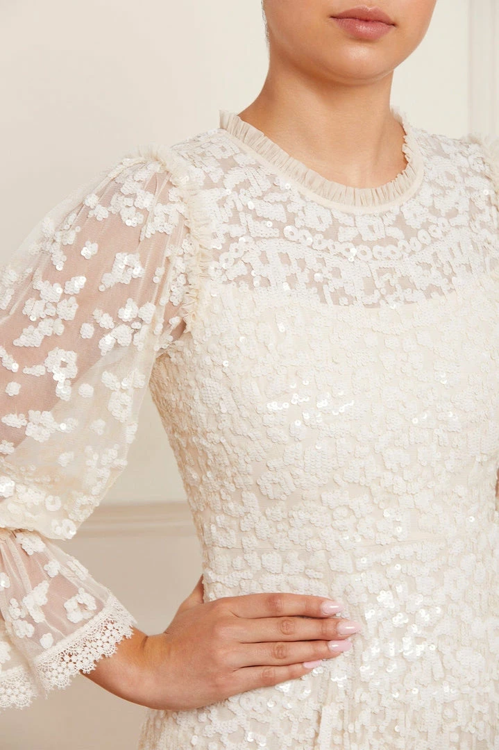 Hot Sale 😉 Needle & Thread Holding LTD 👩 Womenswear Filigree Lace Sequin Mini 👗 Dress 😀 9 Needle & Thread Holding LTD Womenswear Filigree Lace Sequin Mini Dress