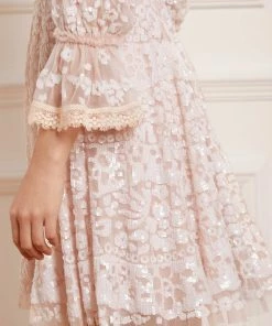 Needle & Thread Holding LTD Womenswear Filigree Lace Sequin Mini Dress