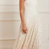 Needle & Thread Holding LTD Filigree Lace Sequin Strapless Ankle Gown
