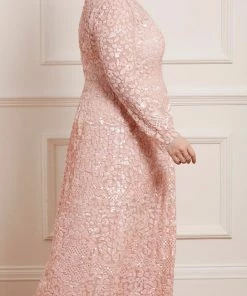 Needle & Thread Holding LTD Floral Daze Sequin V-Neck Ankle Gown