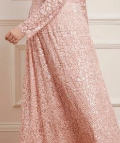 Needle & Thread Holding LTD Floral Daze Sequin V-Neck Ankle Gown