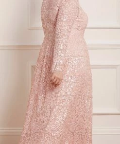 Needle & Thread Holding LTD Floral Daze Sequin V-Neck Ankle Gown
