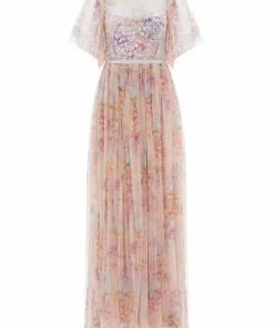 Needle & Thread Holding LTD Floral Diamond Bodice Maxi Dress Womenswear