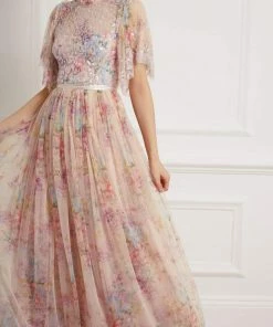 Needle & Thread Holding LTD Floral Diamond Bodice Maxi Dress Womenswear