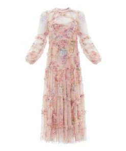 Needle & Thread Holding LTD Floral Diamond Ruffle Ballerina Dress