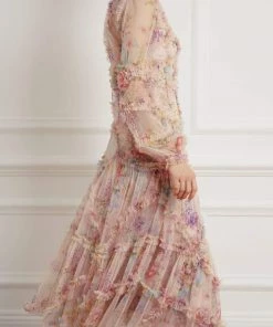 Budget ✨ Needle & Thread Holding LTD Floral Diamond Ruffle Ballerina 👗 Dress ✔️ 10 Needle & Thread Holding LTD Floral Diamond Ruffle Ballerina Dress