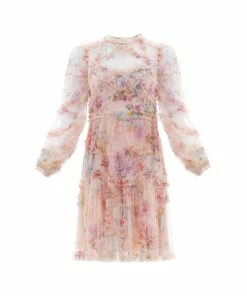 Needle & Thread Holding LTD Floral Diamond Ruffle Dress Womenswear