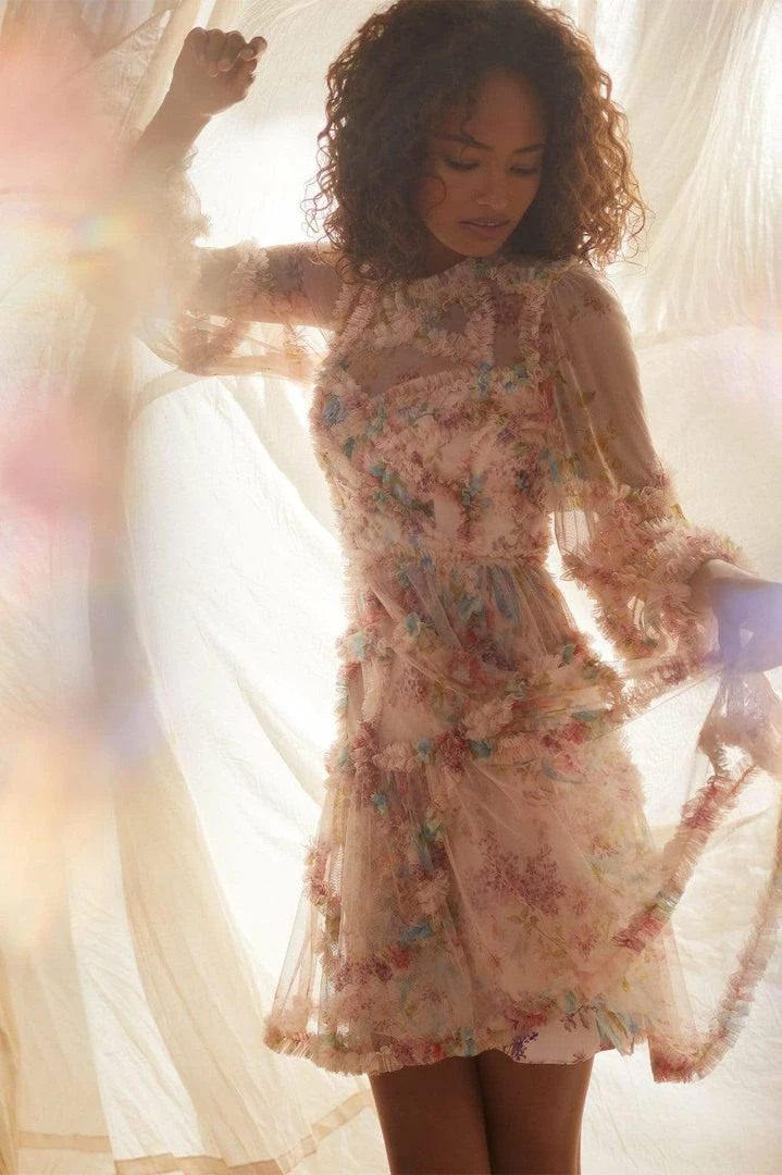 Best deal ๐ Needle & Thread Holding LTD Floral Diamond Ruffle ๐ Dress ๐ฉ Womenswear ๐ 11 Needle & Thread Holding LTD Floral Diamond Ruffle Dress Womenswear