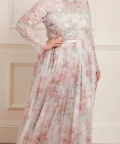 Needle & Thread Holding LTD Floral Wonder Bodice Ankle Gown Womenswear