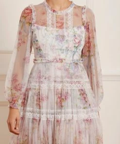 Needle & Thread Holding LTD Floral Wonder Micro Mini Dress