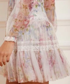 Needle & Thread Holding LTD Floral Wonder Micro Mini Dress