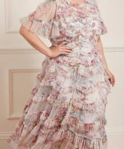 Needle & Thread Holding LTD Womenswear Floral Wonder Ruffle Ballerina Dress