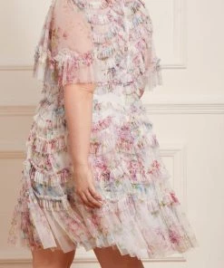 Needle & Thread Holding LTD Floral Wonder Ruffle Mini Dress