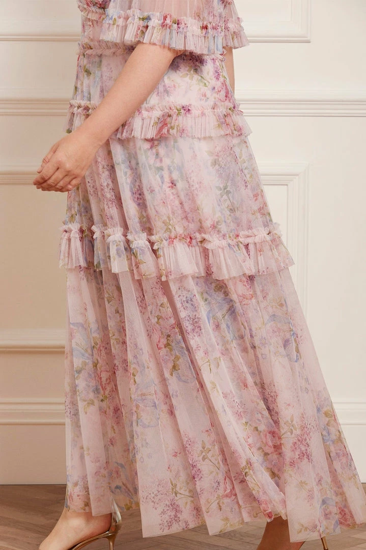Hot Sale 🥰 Needle & Thread Holding LTD 👩 Womenswear Floral Wonder V-Neck Ankle Gown ⌛ 7 Needle & Thread Holding LTD Womenswear Floral Wonder V-Neck Ankle Gown