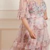 Needle & Thread Holding LTD Floral Wonder V-Neck Midi Dress