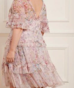 Deals π₯° Needle & Thread Holding LTD Floral Wonder V-Neck Midi π Dress π― 18 Needle & Thread Holding LTD Floral Wonder V-Neck Midi Dress