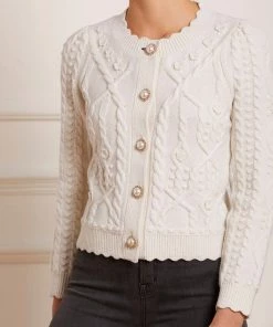 Needle & Thread Holding LTD Flower Applique Short Cardigan