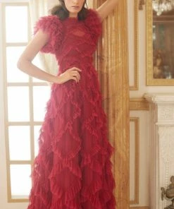 Needle & Thread Holding LTD Genevieve Ruffle Gown