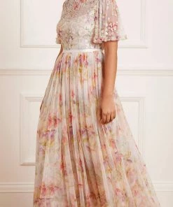 Best Pirce 🔥 Needle & Thread Holding LTD Iris Sequin Bodice Short Sleeve Round Neck Ankle Gown 👩 Womenswear ✔️ 13 Needle & Thread Holding LTD Iris Sequin Bodice Short Sleeve Round Neck Ankle Gown Womenswear