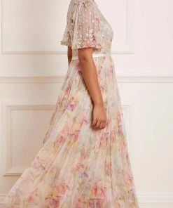 Best Pirce 🔥 Needle & Thread Holding LTD Iris Sequin Bodice Short Sleeve Round Neck Ankle Gown 👩 Womenswear ✔️ 15 Needle & Thread Holding LTD Iris Sequin Bodice Short Sleeve Round Neck Ankle Gown Womenswear