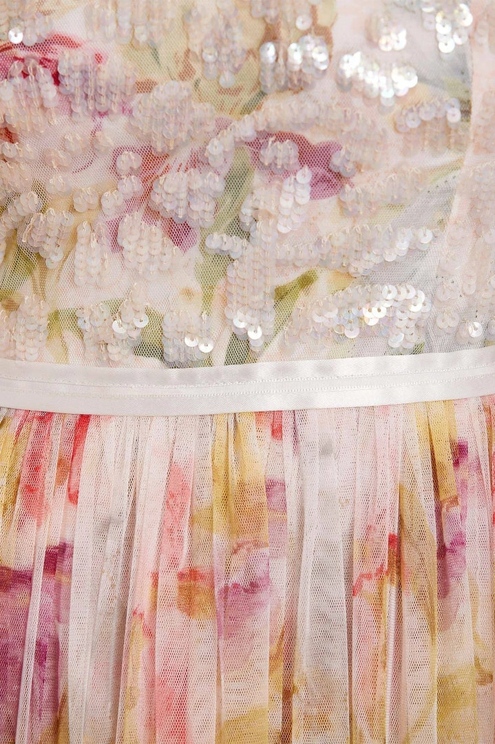 Best Pirce 🔥 Needle & Thread Holding LTD Iris Sequin Bodice Short Sleeve Round Neck Ankle Gown 👩 Womenswear ✔️ 9 Needle & Thread Holding LTD Iris Sequin Bodice Short Sleeve Round Neck Ankle Gown Womenswear