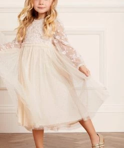 Needle & Thread Holding LTD Lilybelle Long Sleeve Kids Dress Responsibly Sourced