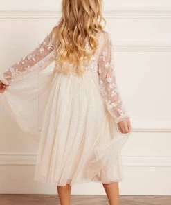 Needle & Thread Holding LTD Lilybelle Long Sleeve Kids Dress Responsibly Sourced